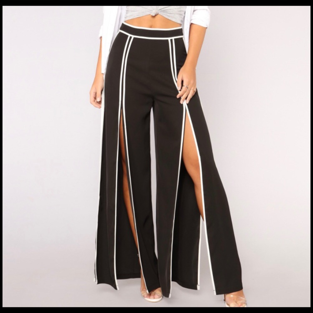 Fashion Nova Wide Slit Pants